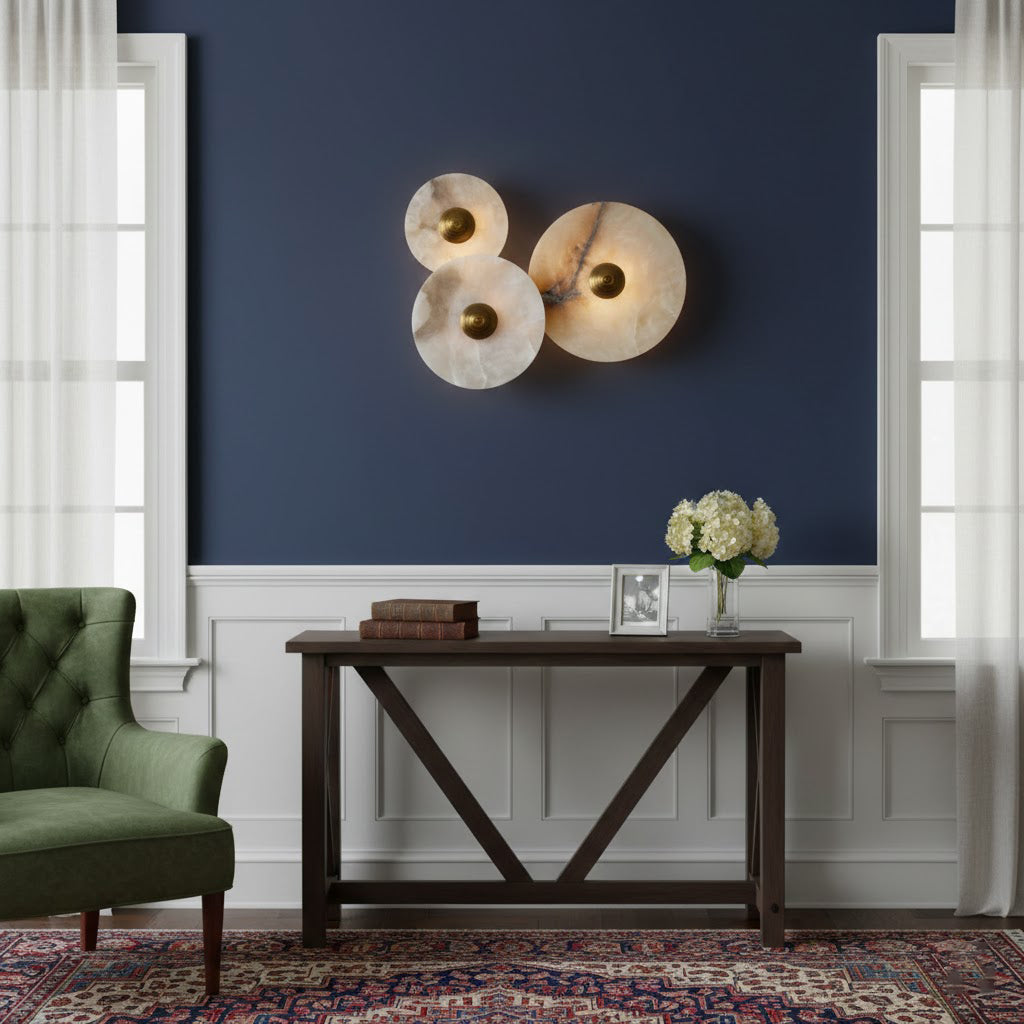 Calacatta Marble Combination Alabaster Sconce