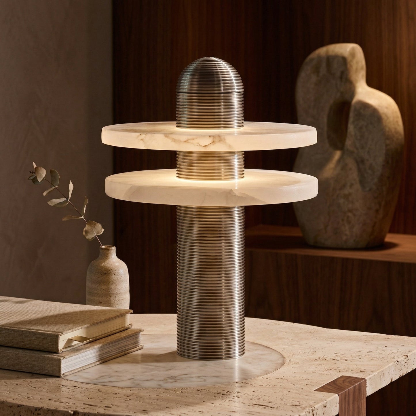 Alabaster Comet Table Lamp