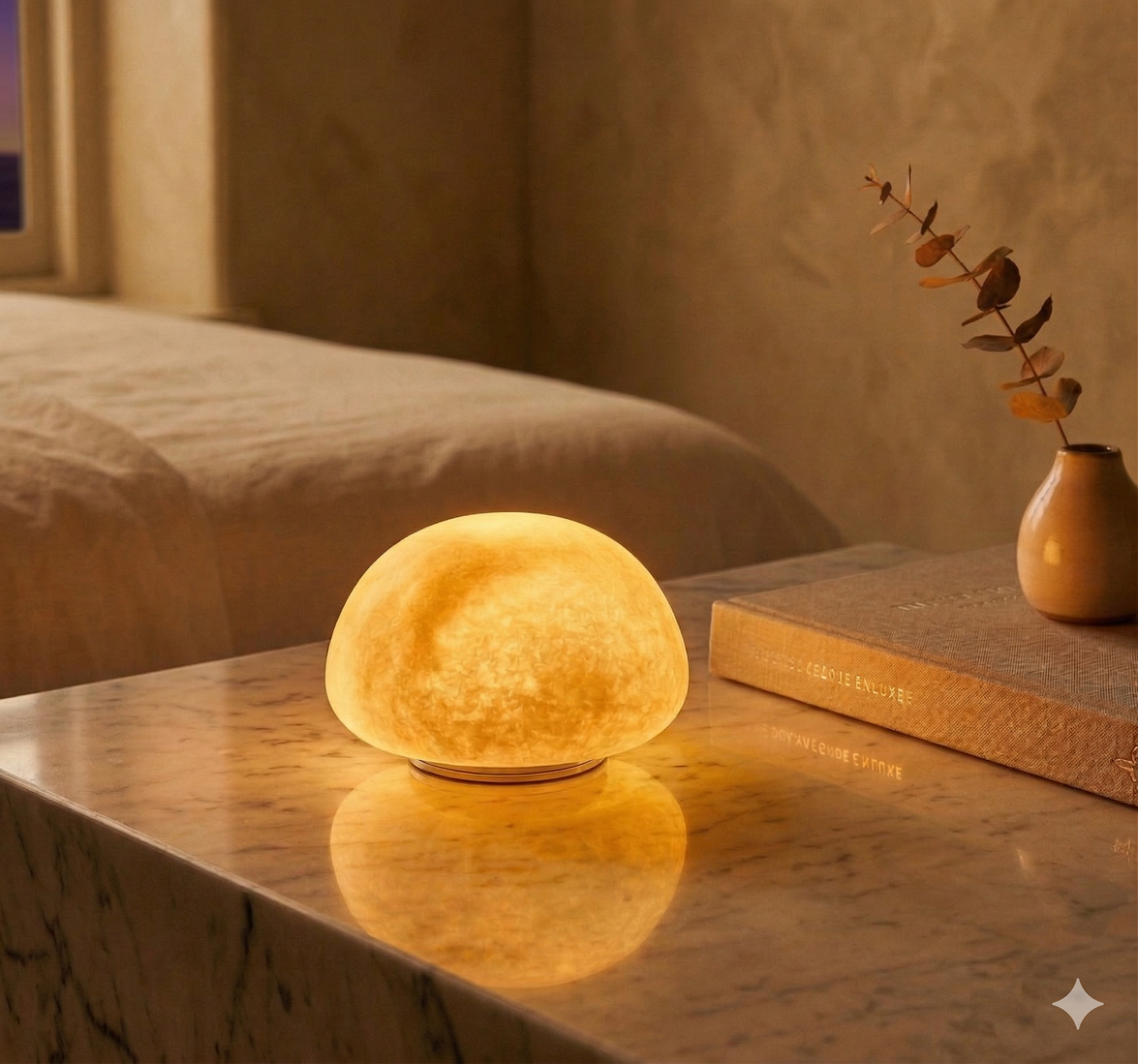 Alabaster Petite Portable Lamp (Built-in Battery)