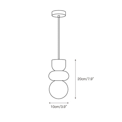 Alabaster Totem Pendant Lamp