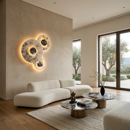 Median Combination Alabaster Wall Lamp