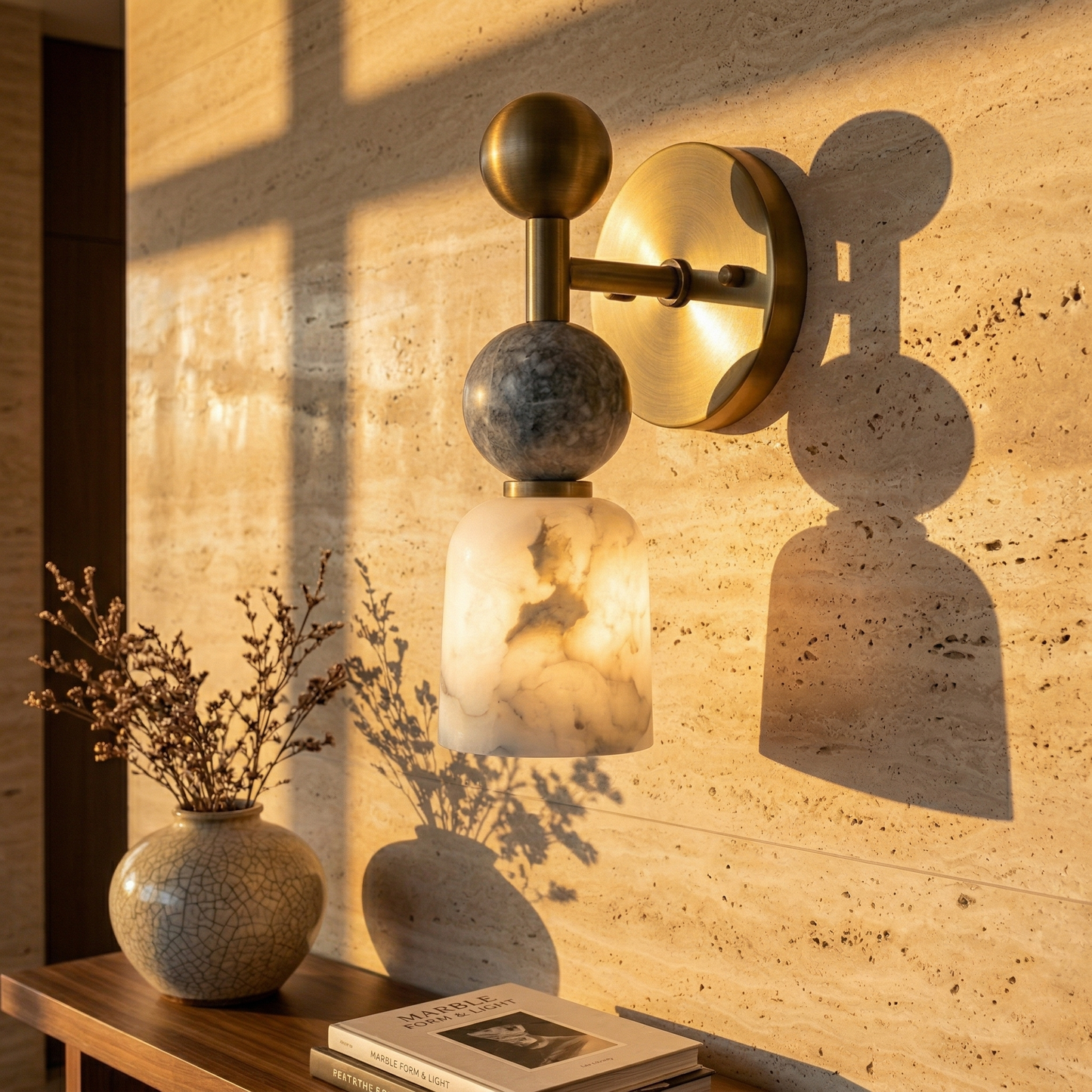 Elmis Alabaster Wall Lamp