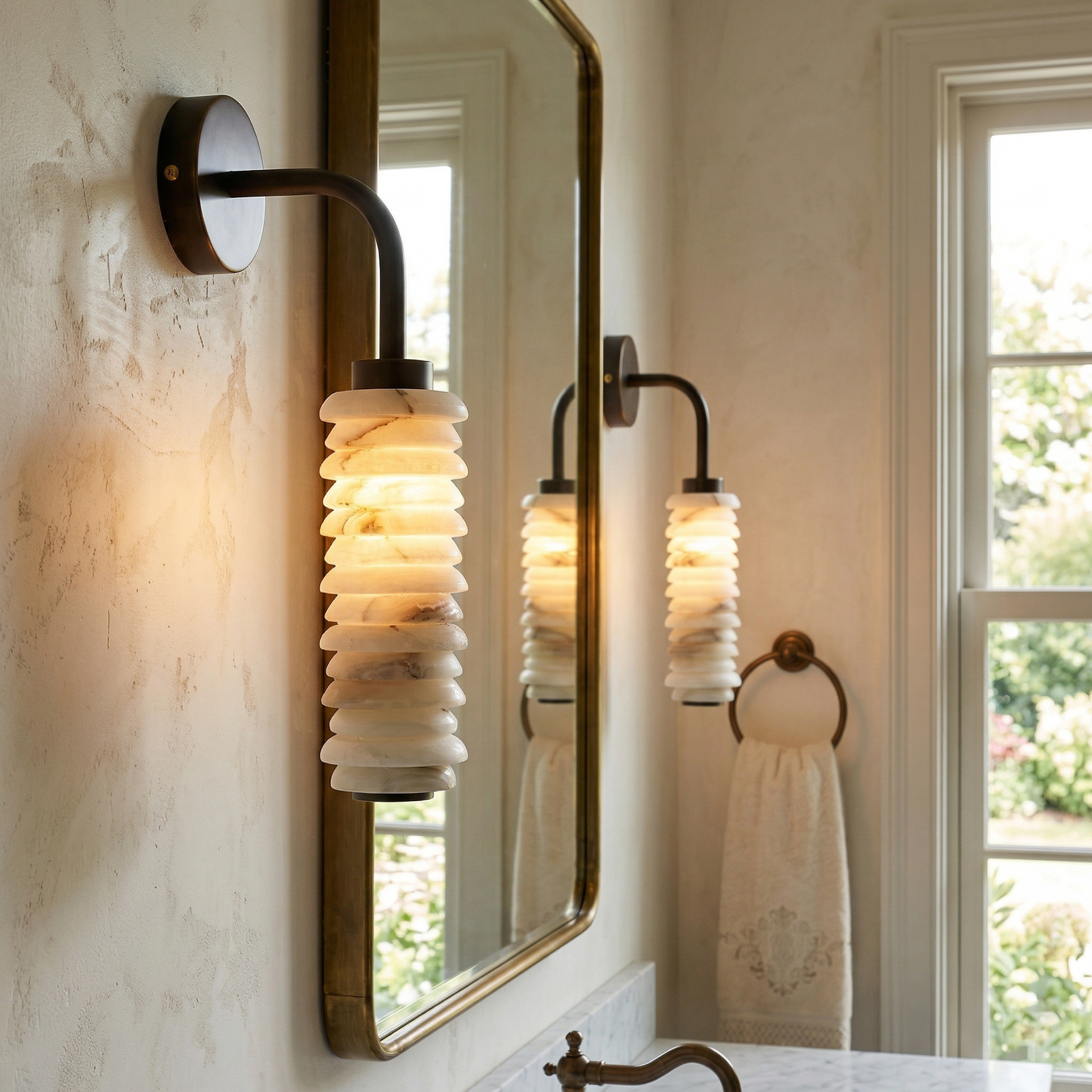 Halden Alabaster Wall Sconce