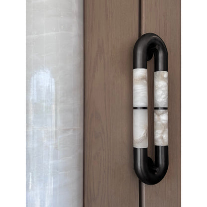 Alabaster Banded KoKo Sconce