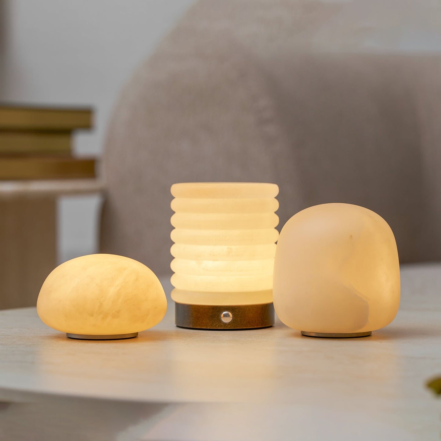 Alabaster Petite Portable Lamp (Built-in Battery)