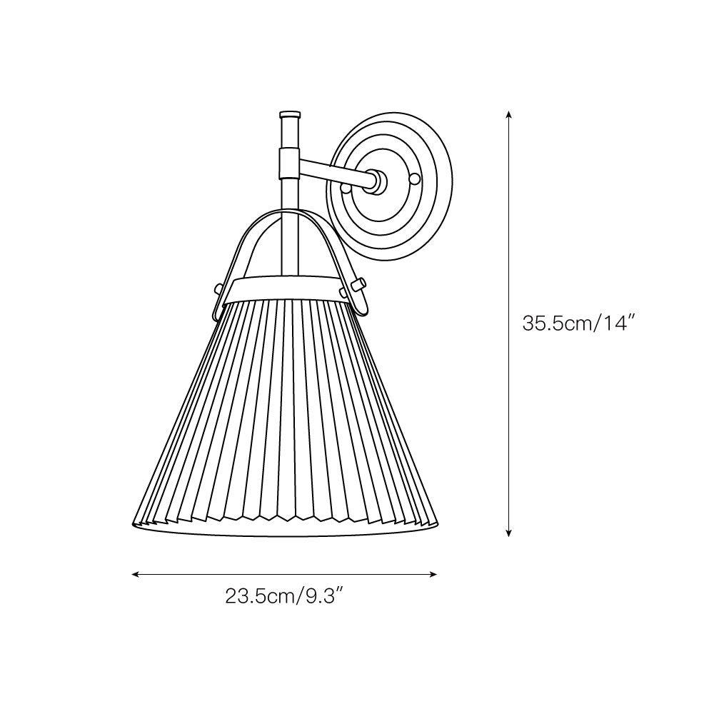 Pemberton Pleated Wall Lamp