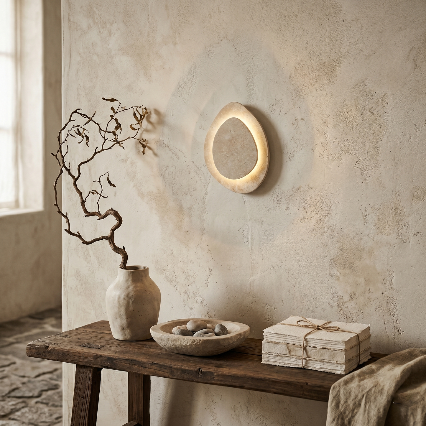 Liro Travertine Wall Lamp