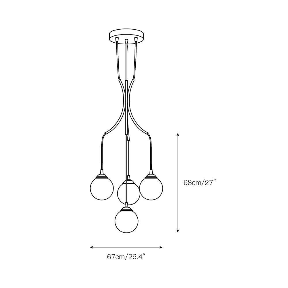 Iris Ball Drop Chandelier