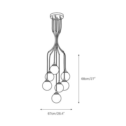 Iris Ball Drop Chandelier