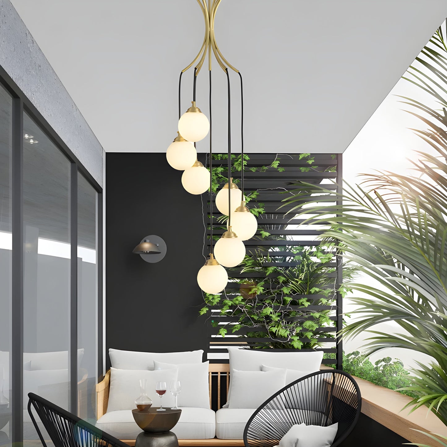 Iris Ball Drop Chandelier