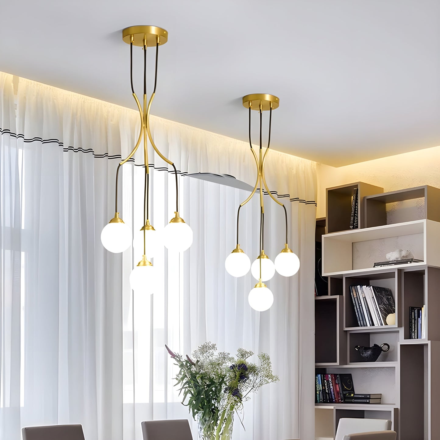 Iris Ball Drop Chandelier