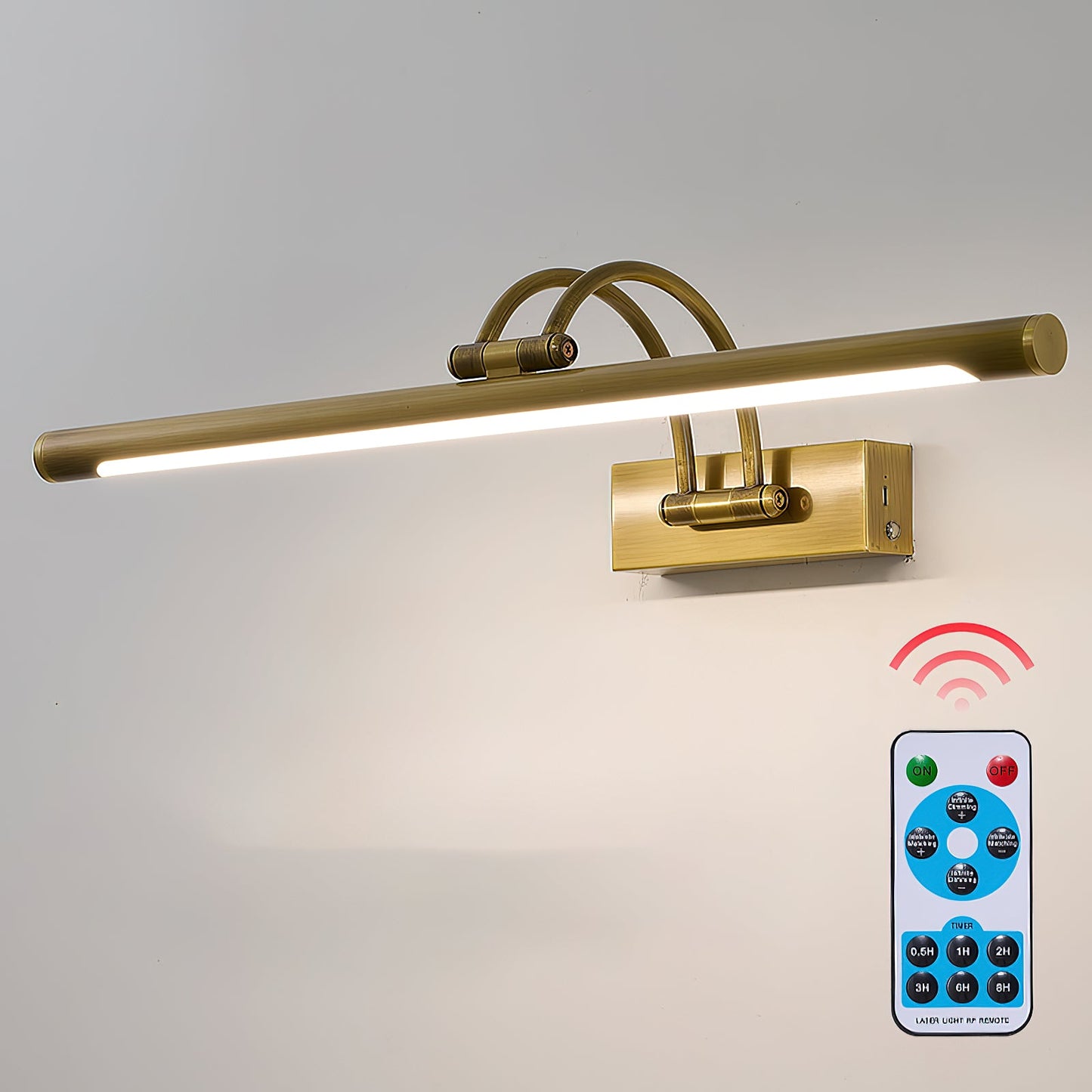 Regulus Brass Rechargeable Wall Lamp