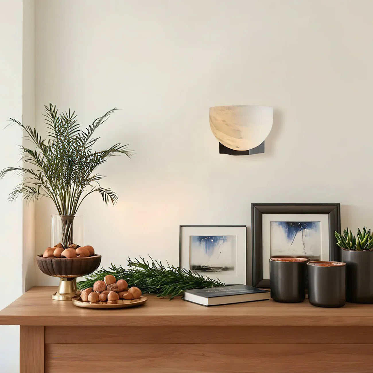 Talis Brass Alabaster Sconce