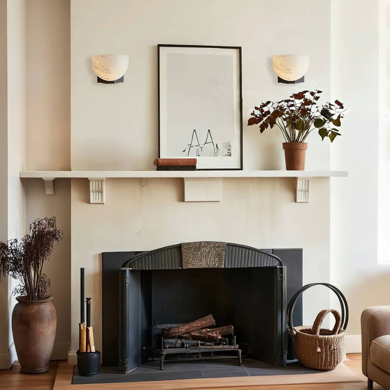 Talis Brass Alabaster Sconce