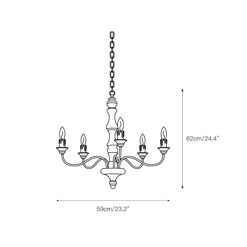 Noror 5-Light Chandelier