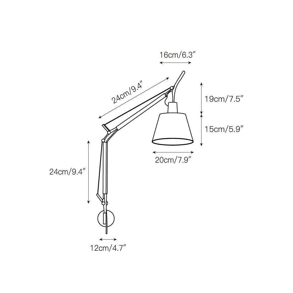 Kira Plug-in Swing-Arm Wall Lamp