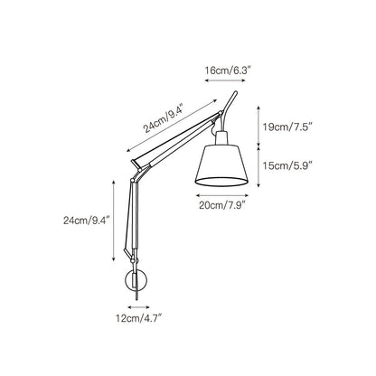 Kira Plug-in Swing-Arm Wall Lamp