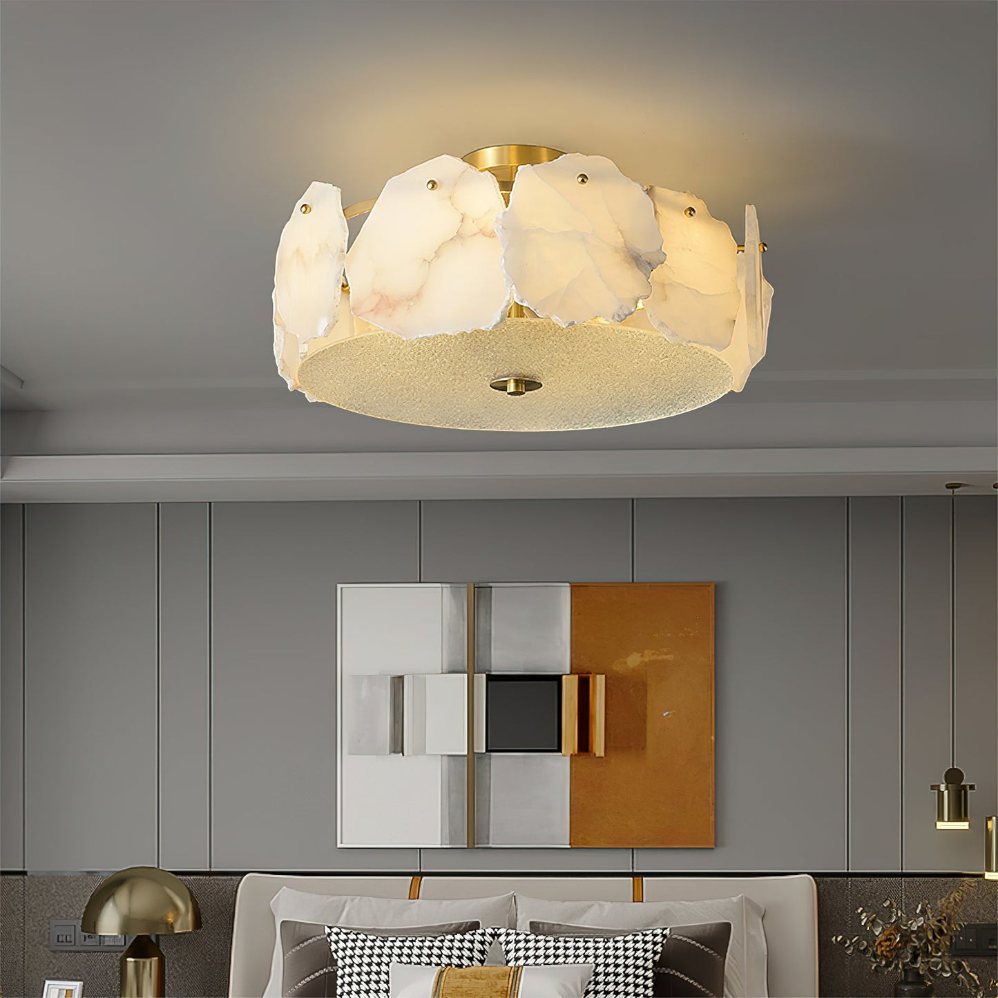 Electra Alabaster Ceiling Light