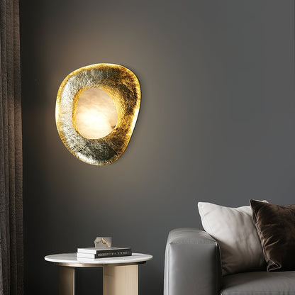 Pelor Hammered Lotus Leaf Sconce