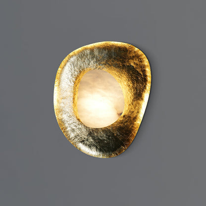 Pelor Hammered Lotus Leaf Sconce