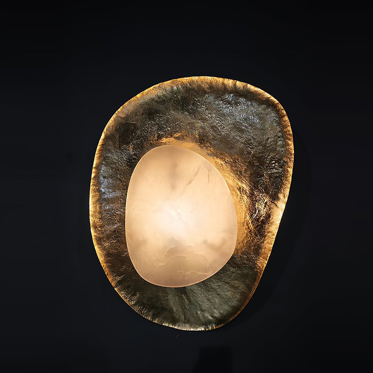 Pelor Hammered Lotus Leaf Sconce