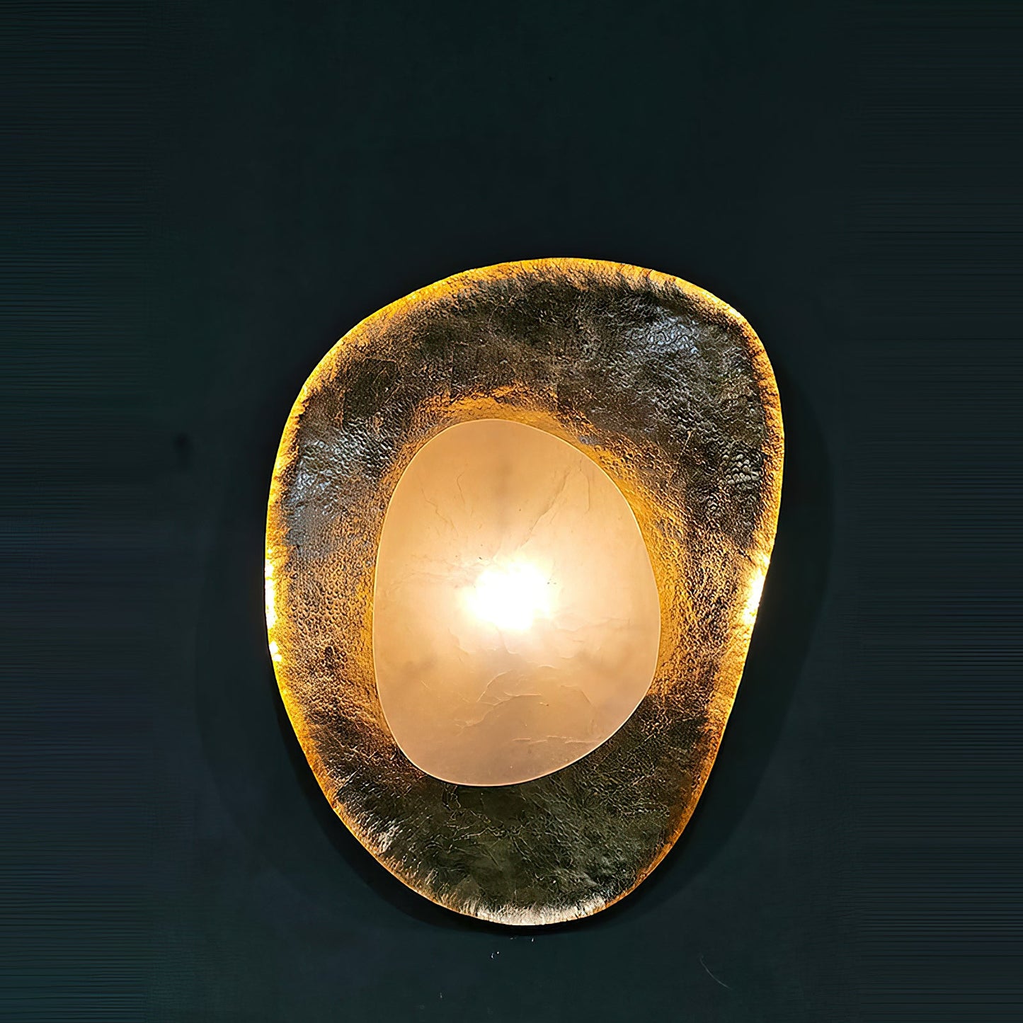 Pelor Hammered Lotus Leaf Sconce