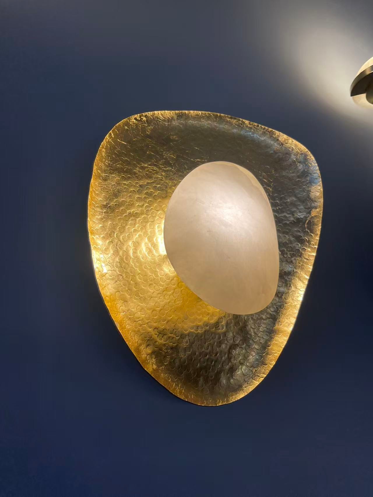 Pelor Hammered Lotus Leaf Sconce