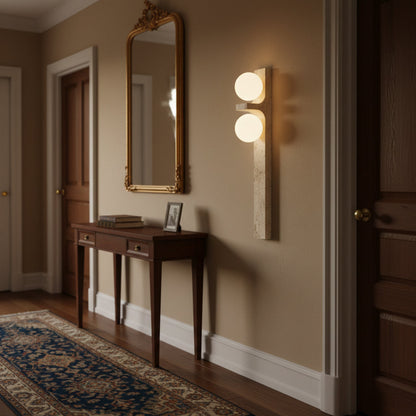 Anemone Travertine Wall Sconce