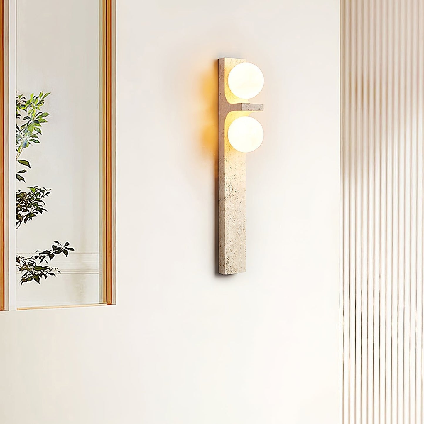 Anemone Travertine Wall Sconce