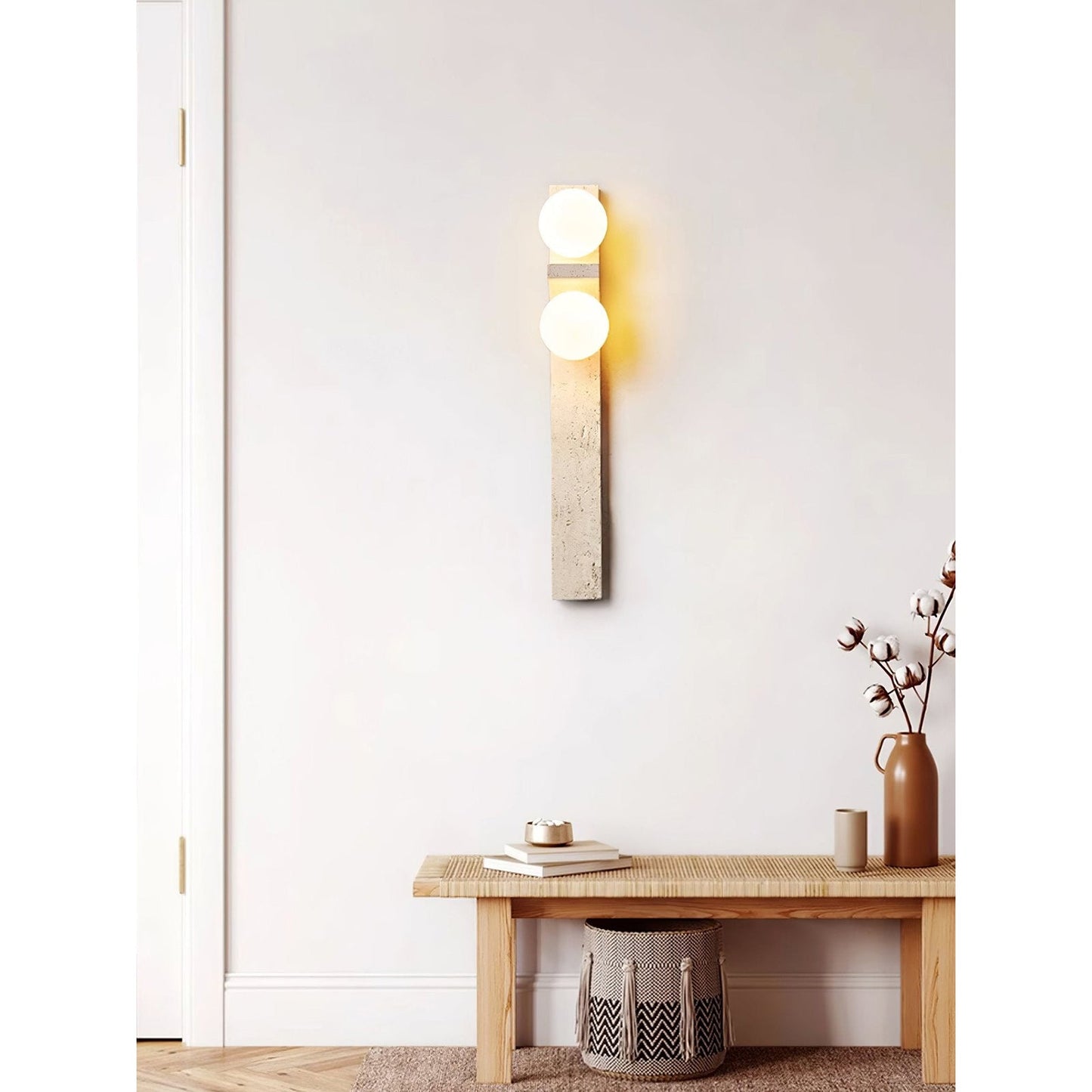 Anemone Travertine Wall Sconce
