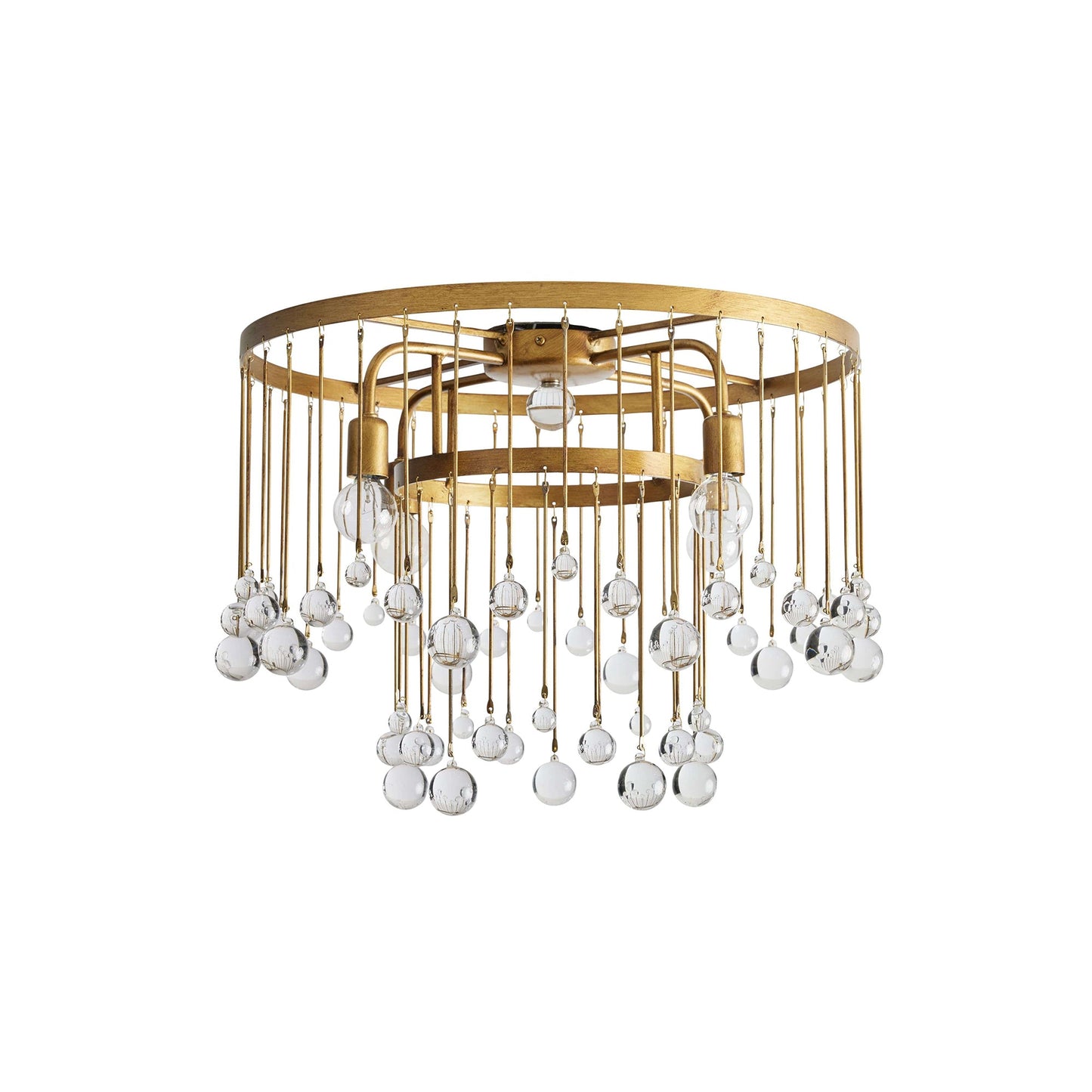 Gresham Halo Brass Droplet Flush Mount