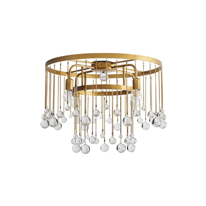 Gresham Halo Brass Droplet Flush Mount