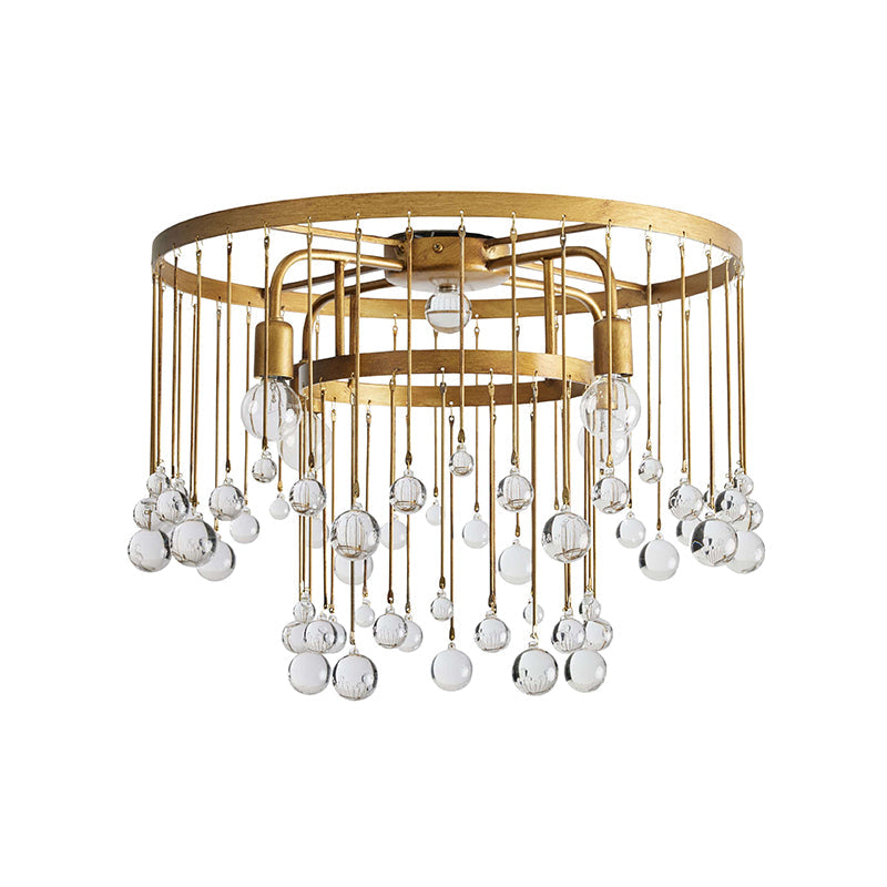 Gresham Halo Brass Droplet Flush Mount