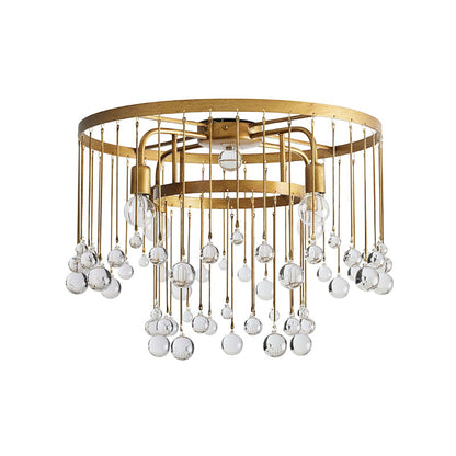 Gresham Halo Brass Droplet Flush Mount