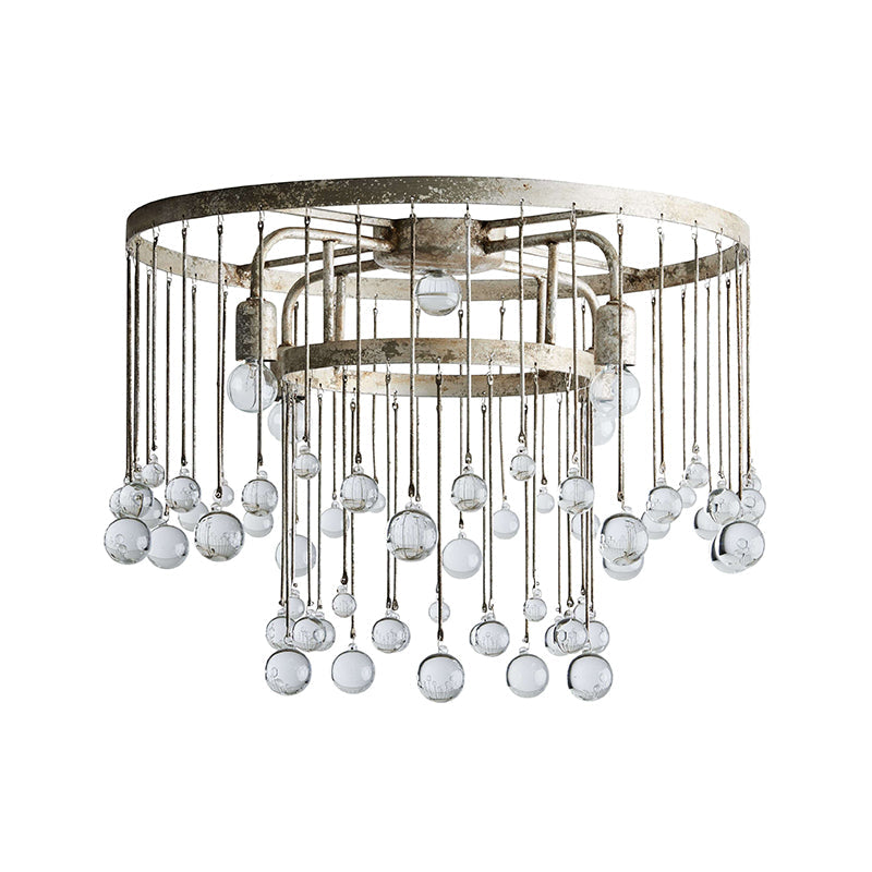 Gresham Halo Brass Droplet Flush Mount