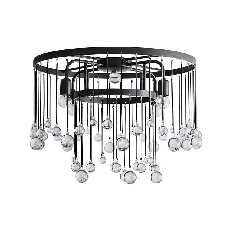 Gresham Halo Brass Droplet Flush Mount