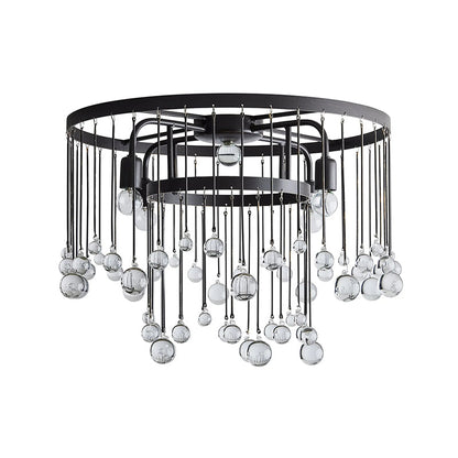 Gresham Halo Brass Droplet Flush Mount