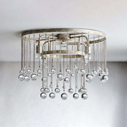 Gresham Halo Brass Droplet Flush Mount