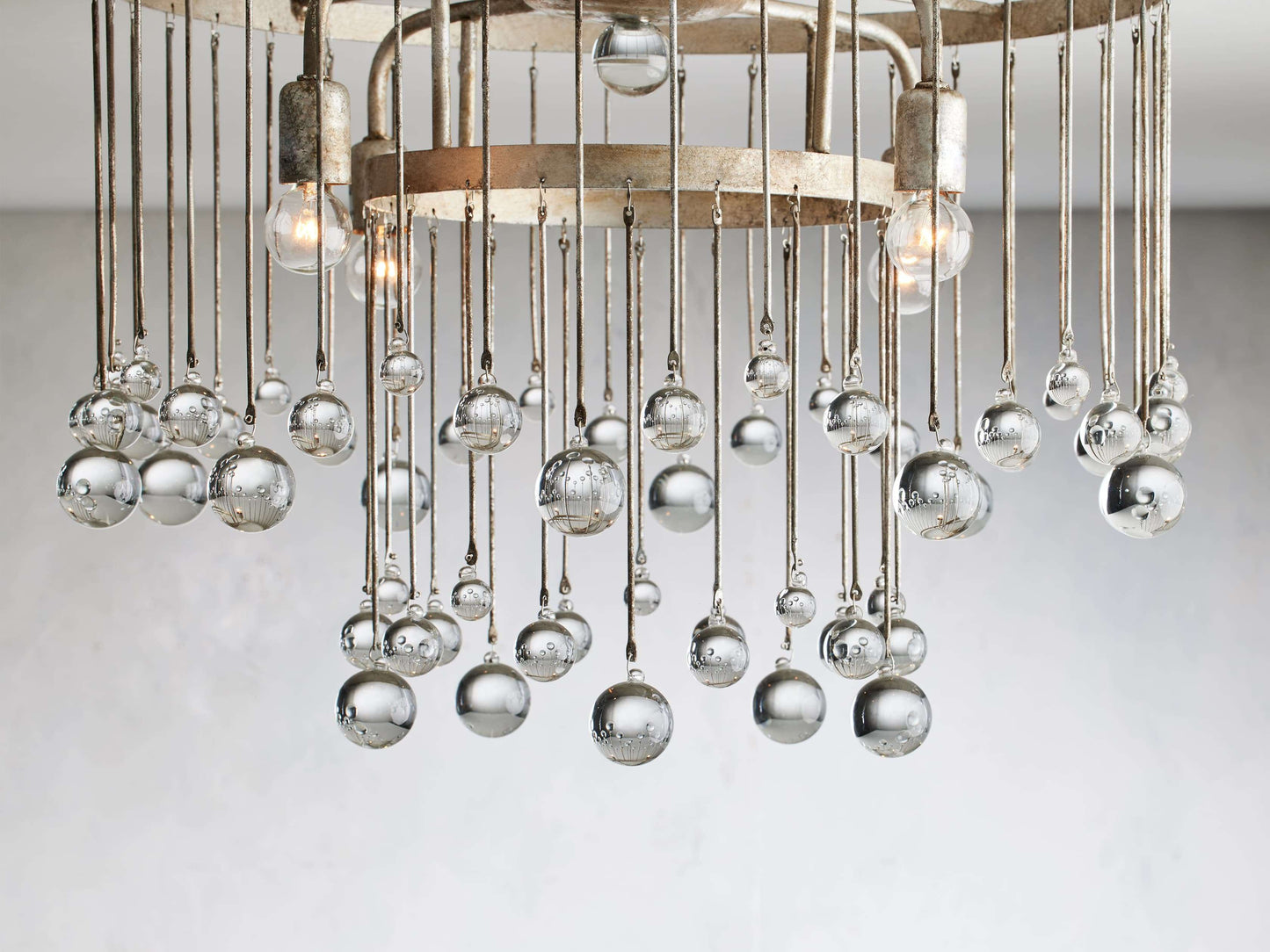 Gresham Halo Brass Droplet Flush Mount