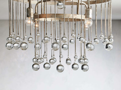 Gresham Halo Brass Droplet Flush Mount