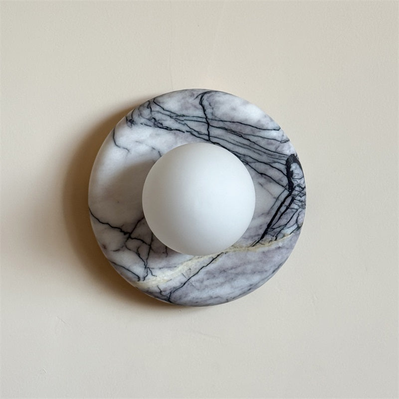 Solene White Marble Wall Sconce