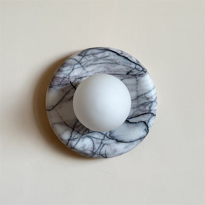 Solene White Marble Wall Sconce