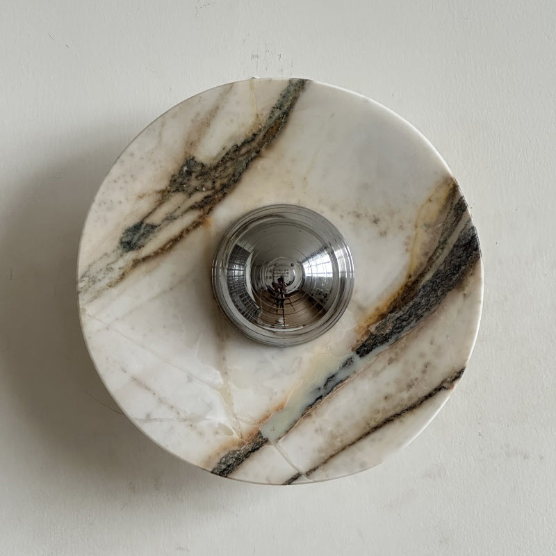 Isolde Round Marble Sconce