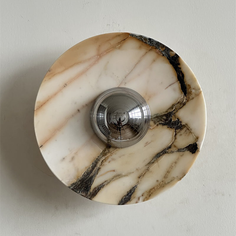 Isolde Round Marble Sconce