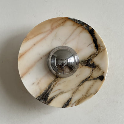 Isolde Round Marble Sconce