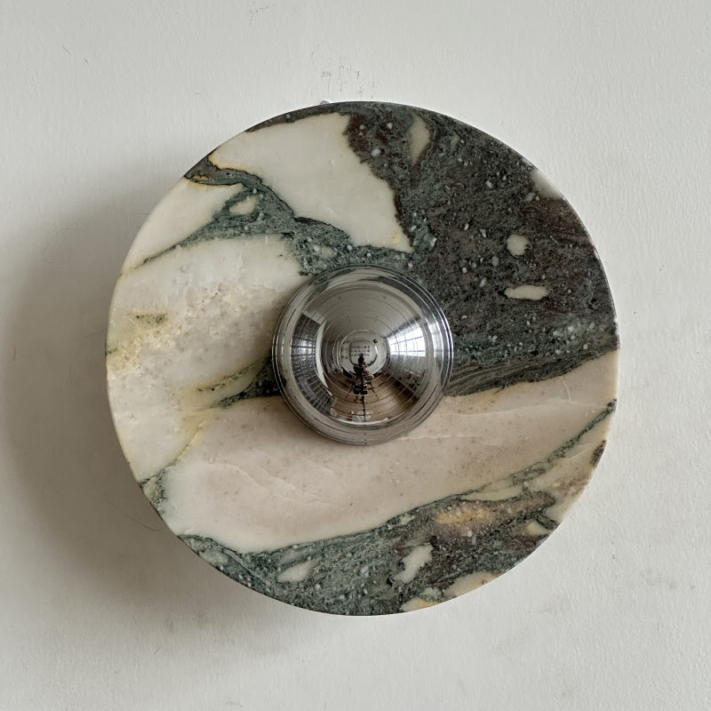 Isolde Round Marble Sconce