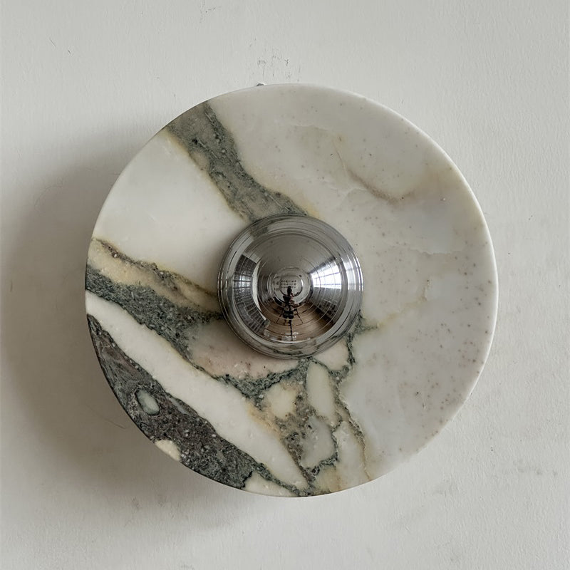 Isolde Round Marble Sconce