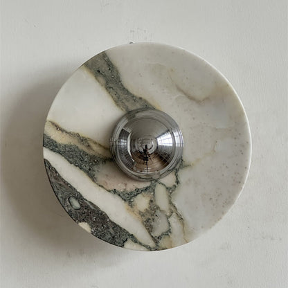 Isolde Round Marble Sconce