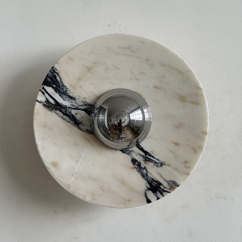 Isolde Round Marble Sconce
