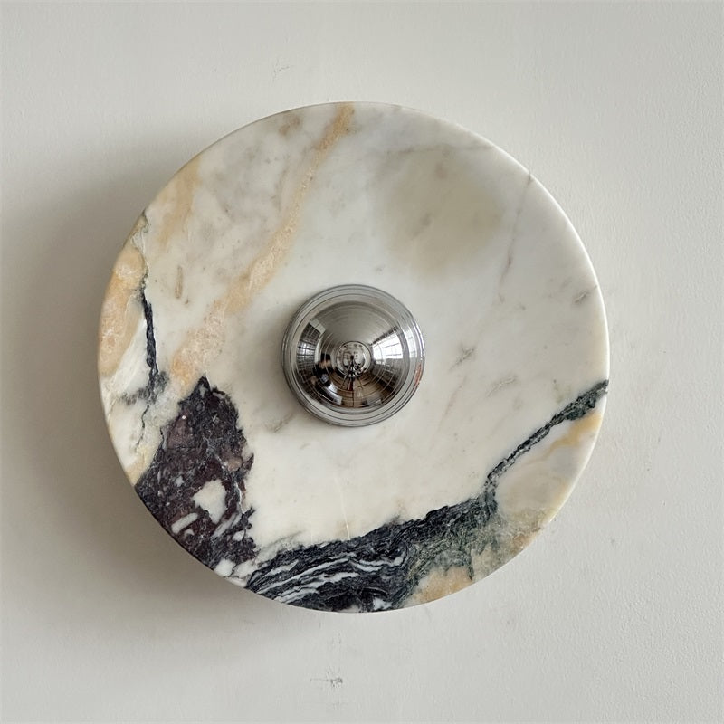 Isolde Round Marble Wall Sconce